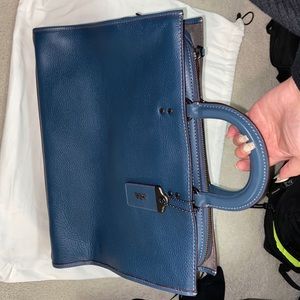 GENUINE COACH 1941 ROGUE BRIEF IN DEEP BLUE NEW WITH TAGS